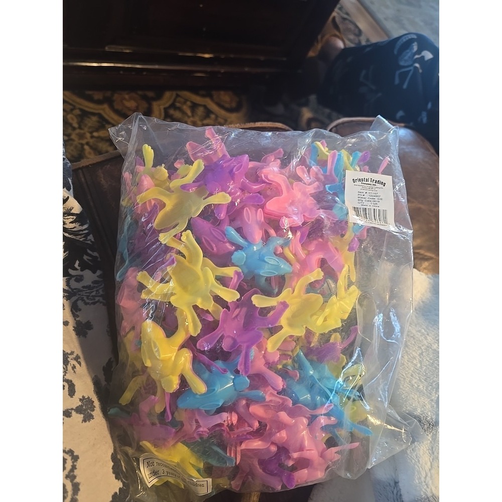 Plastic Colorful Jumping Bunnies‎ (12dz.) - New - Unused